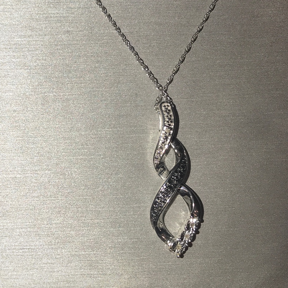 Diamond infinity necklace